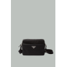 Logo Plaque Crossbody Bag - Black - PRADA