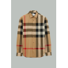 Checked cotton shirt - Beige - BURBERRY
