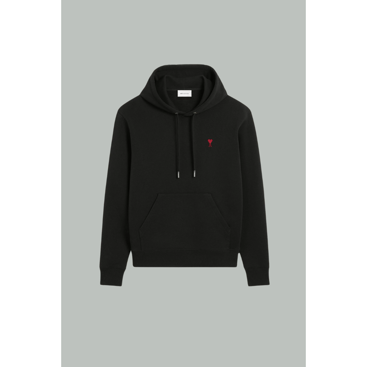 HOODIE COEUR NOIR 2 COTON
