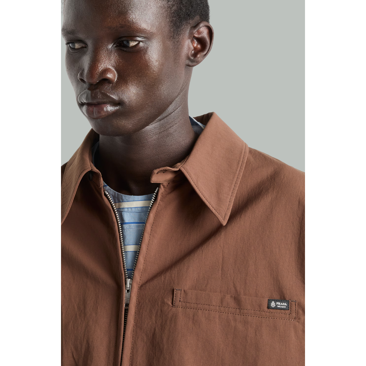Blouson En Tissu Technique - Nylon - Marron - PRADA