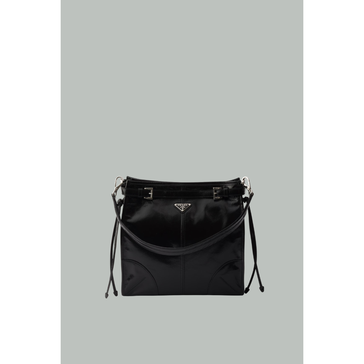 NEW BANDOLERIA NOIR CUIR PRADA