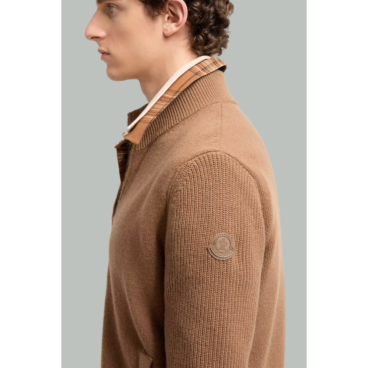 GILET PATCH CAMEL LAINE ET CACHEMIRE MONCLER