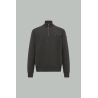 TNECK ZIP GRIS LAINE ET CACHEMIRE MOCNLER