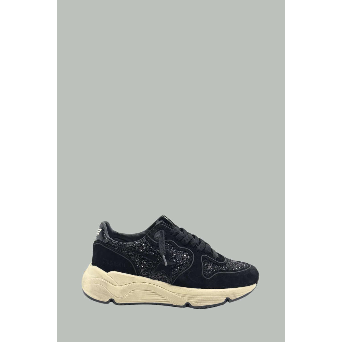 Baskets Running Sole Étoile Glitter - Noir/Blanc - GOLDEN GOOSE