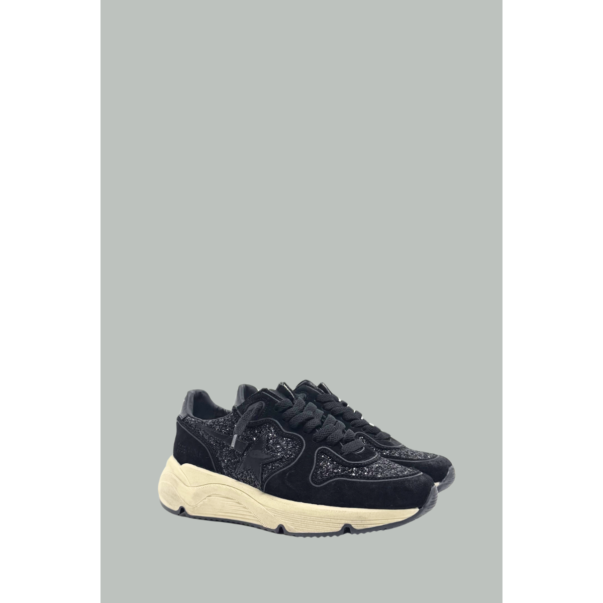 Baskets Running Sole Étoile Glitter - Noir/Blanc - GOLDEN GOOSE