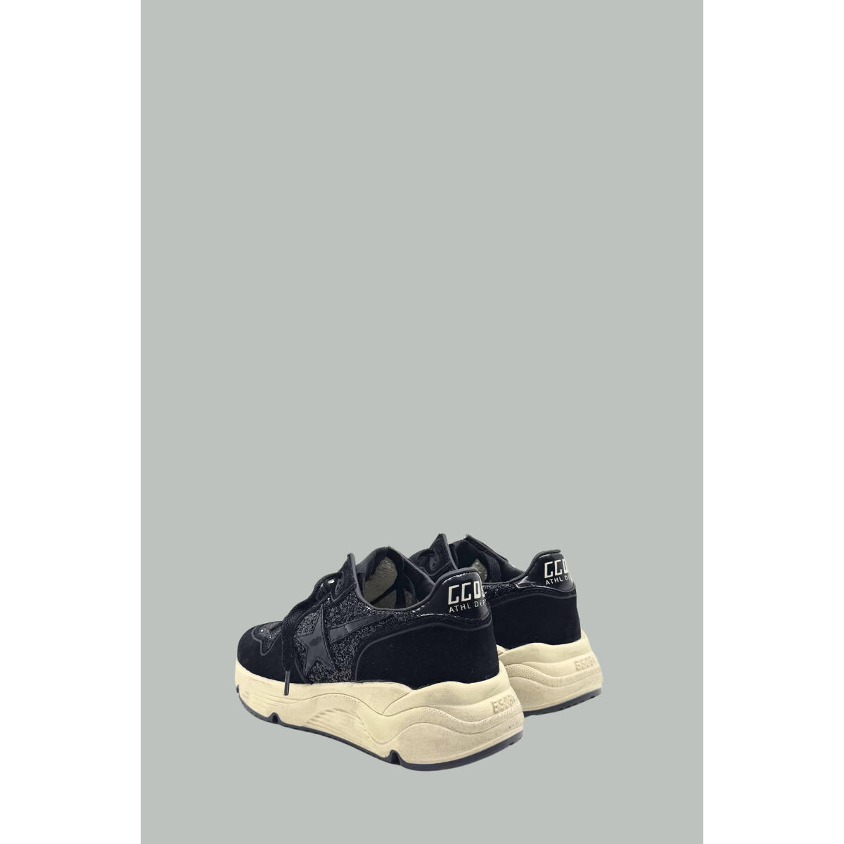 Baskets Running Sole Étoile Glitter - Noir/Blanc - GOLDEN GOOSE