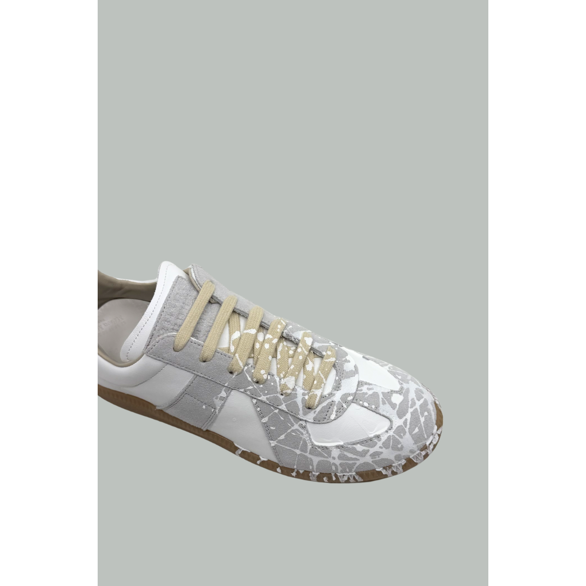 Baskets Replica À Effet Taches De Peinture - Blanc/Gris - MAISON MARGIELA