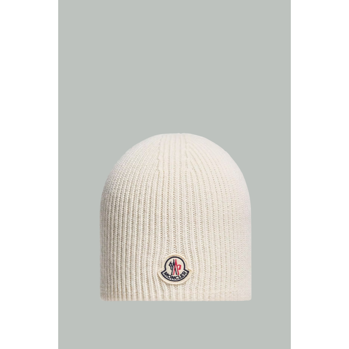 Logo Wool Beanie - Ivory - MONCLER