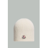 Logo Wool Beanie - Ivory - MONCLER