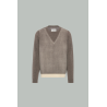 Pull Fusionné À Col Rond En Laine - Marron Taupe - MAISON MARGIELA