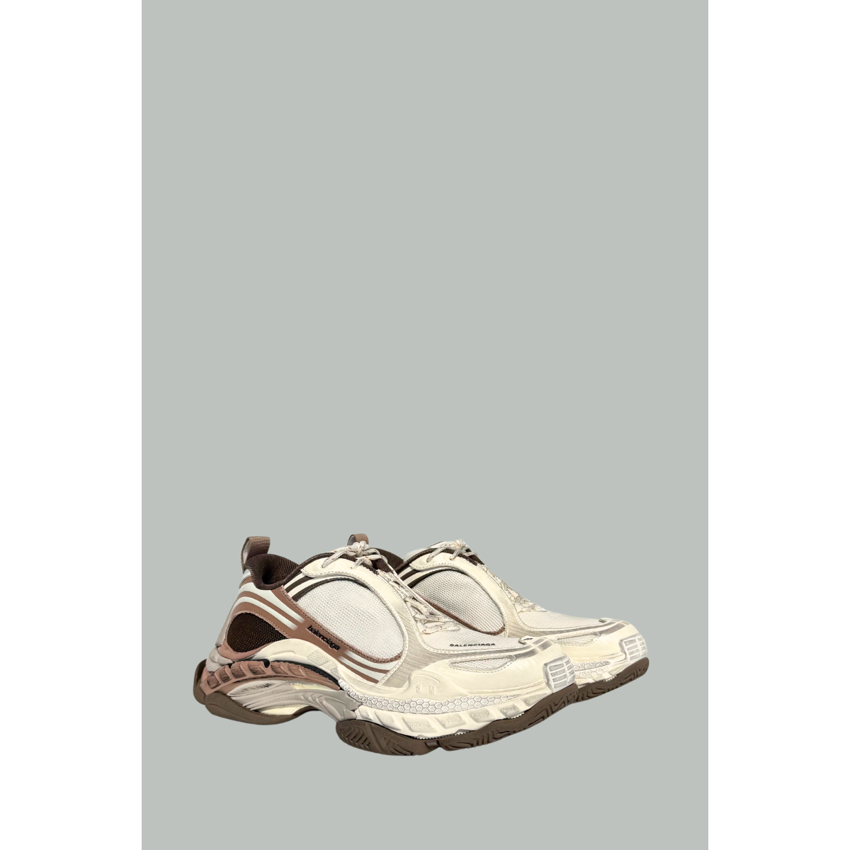 TRIPLE S NEW BEIGE BROWN MESH