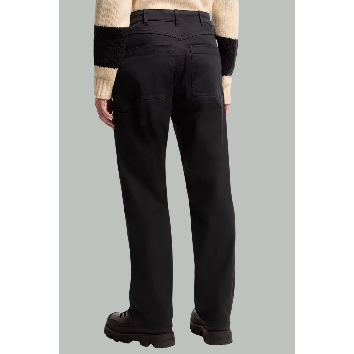 Pantalon En Gabardine Stretch - Noir - MONCLER