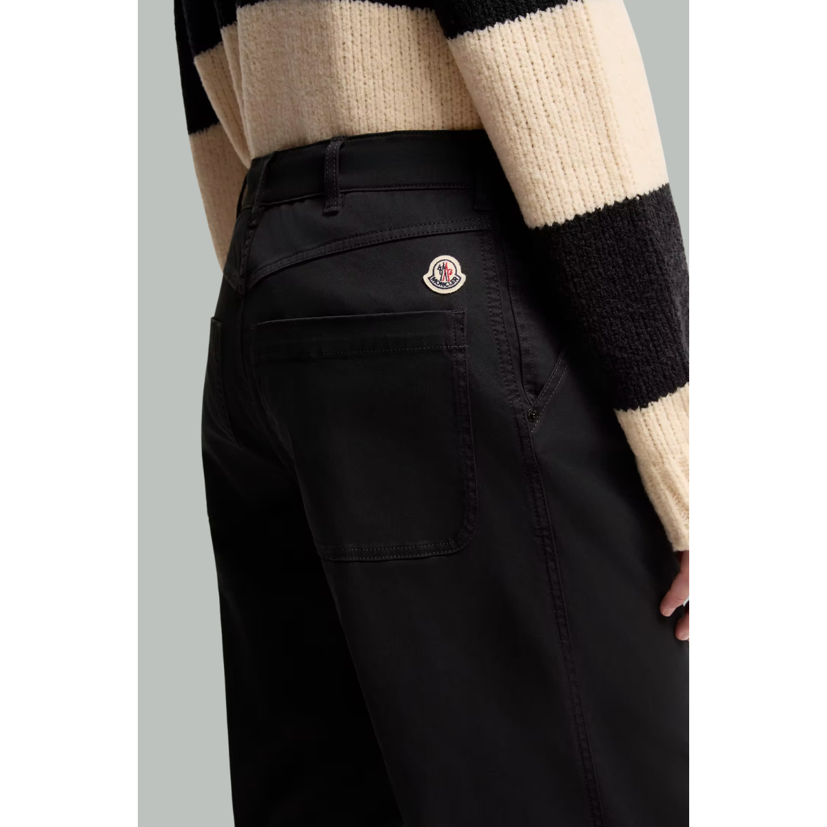 Pantalon En Gabardine Stretch - Noir - MONCLER