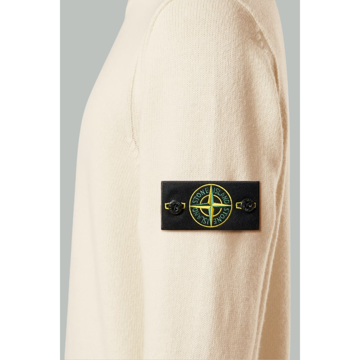 Pull Ras-Du-Cou Coupe Regular Avec Bordures Côtelées - Ivoire - STONE ISLAND
