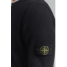 Pull Ras-Du-Cou Coupe Regular Avec Bordures Côtelées - Noir - STONE ISLAND