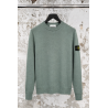 Pull Ras-Du-Cou Coupe Regular Avec Bordures Côtelées - Vert Océan - STONE ISLAND
