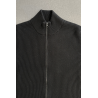 Pull Zippé Coupe Ample Avec Finitions Côtelées - Noir - STONE ISLAND