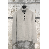 Pull À Glissière Courte Coupe Regular Avec Patte De Boutonnage - Gris Chiné - STONE ISLAND