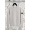 Pull Ras-Du-Cou Coupe Regular Avec Bordures Côtelées - Gris - STONE ISLAND