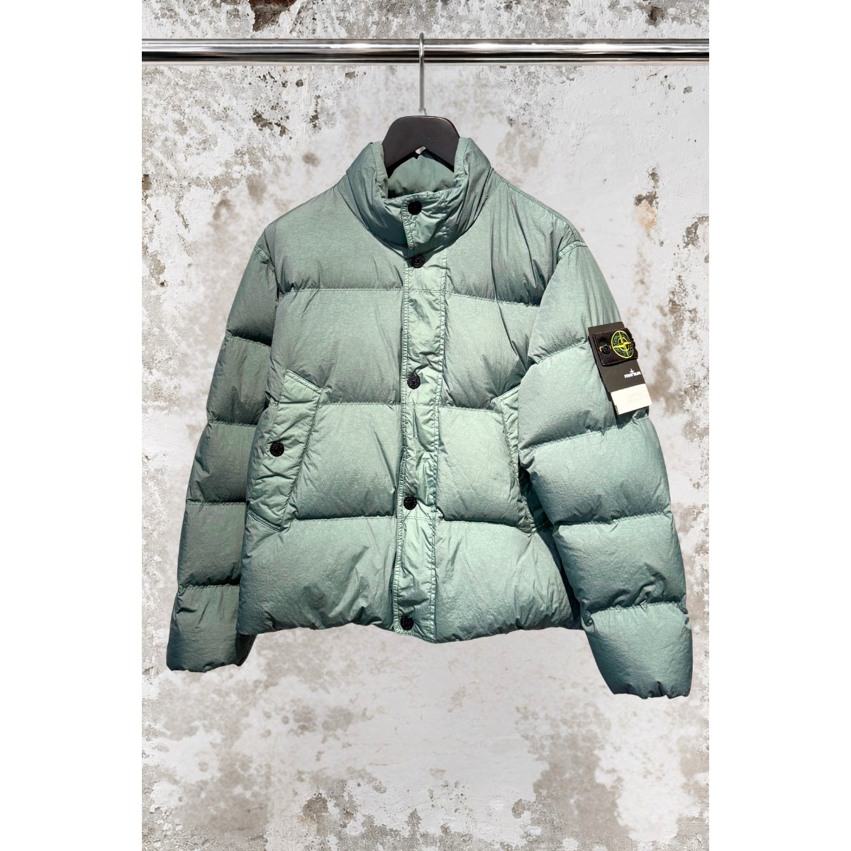 Doudoune Résistante Au Vent Et Déperlante - Vert Océan - STONE ISLAND
