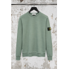 Sweat-Shirt Ras-Du-Cou Coupe Regular Avec Apliques Côtelés - Vert Foncé - STONE ISLAND