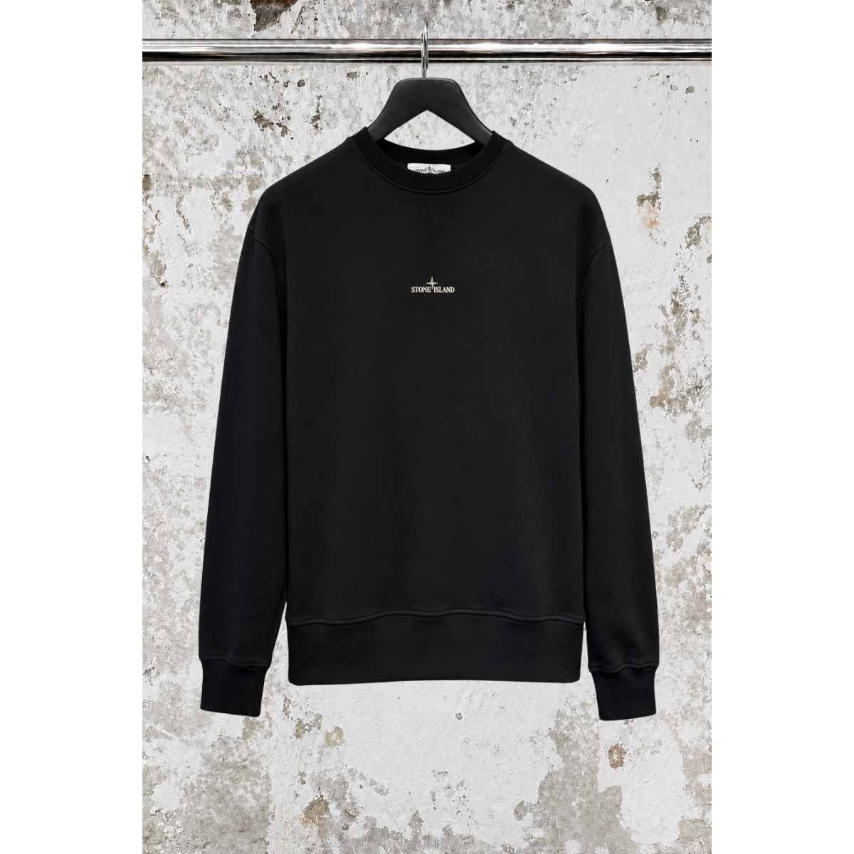 Sweat-Shirt Ras-Du-Cou Coupe Oversize - Noir - STONE ISLAND