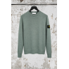 Pull Ras-Du-Cou Coupe Regular Avec Bordures Côtelées - Vert Océan - STONE ISLAND