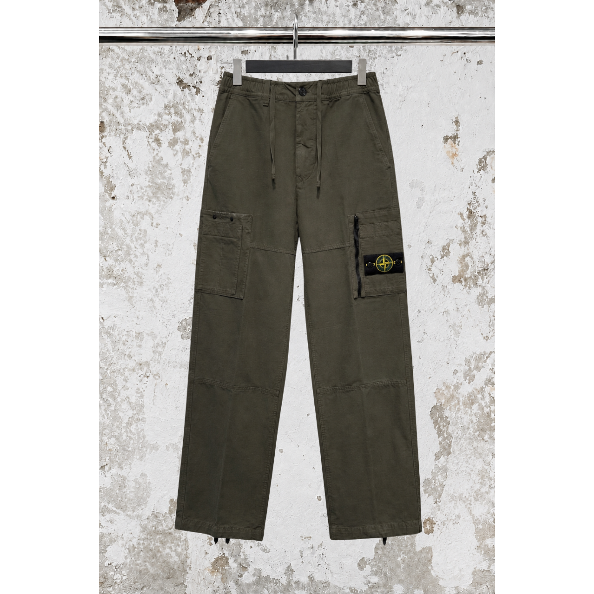 Pantalon Cargo à Ecusson - Kaki - STONE ISLAND