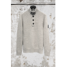 Pull À Glissière Courte Coupe Regular Avec Patte De Boutonnage - Gris Chiné - STONE ISLAND