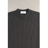 Pull Ras-Du-Cou à Finitions Côtelées - Noir - STONE ISLAND