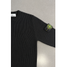 Crew-Neck Sweater with Ribbed Finishes – Black – STONE ISLAND