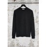 Sweat-Shirt Ras-Du-Cou Coupe Regular Avec Apliques Côtelés - Noir - STONE ISLAND