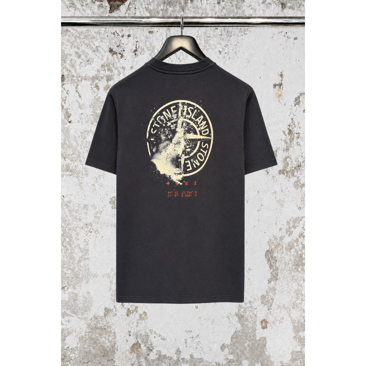 T-shirt Coupe Regular Avec Imprimé « Desert » - Bleu Marine - STONE ISLAND