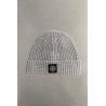 Bonnet En Maille Côtelée Avec Patch Compass - Gris - STONE ISLAND