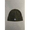 Bonnet En Maille Côtelée Avec Patch Compass - Kaki - STONE ISLAND