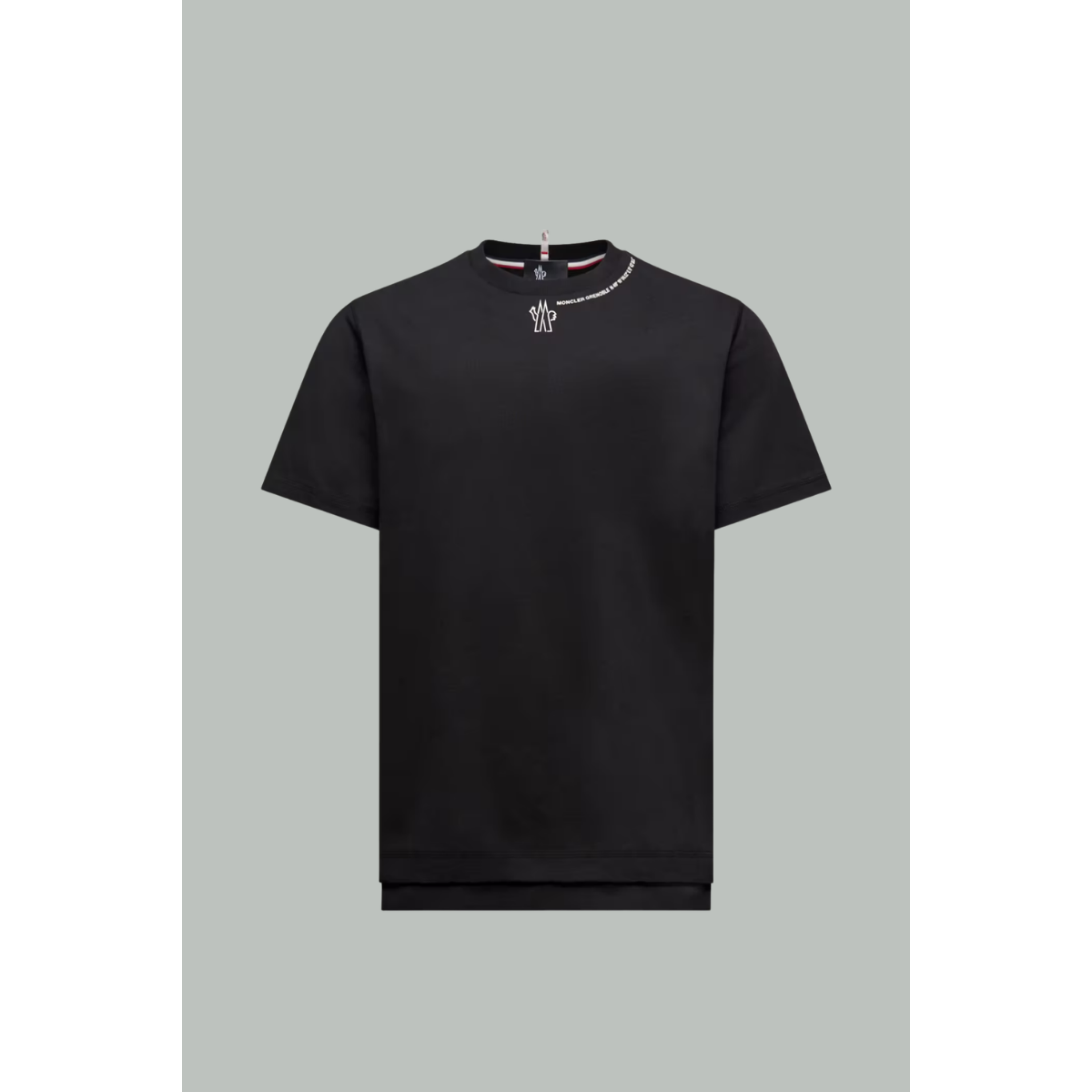 Cotton T-Shirt with Logo - Black - MONCLER GRENOBLE