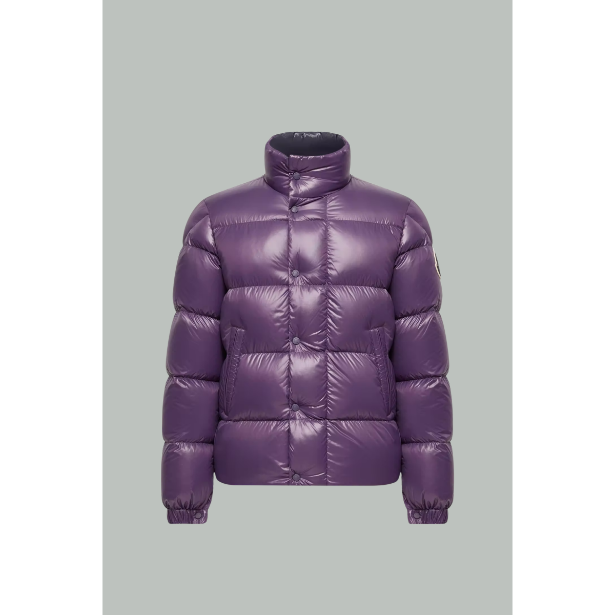 Brendola Short Lacquered Down Jacket - Purple - MONCLER