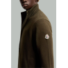 Wool and Cashmere Zip-Up Cardigan - Green - MONCLER