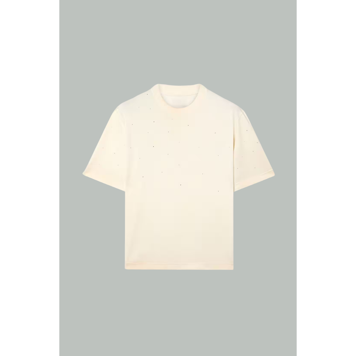 T-Shirt Unisexe Star En Coton Blanc Avec Cristaux Dégradés All-Over Et Imprimé Dans Le Dos - Blanc Vintage - GOLDEN GOOSE