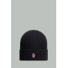 Wool Beanie - Black - MONCLER GRENOBLE