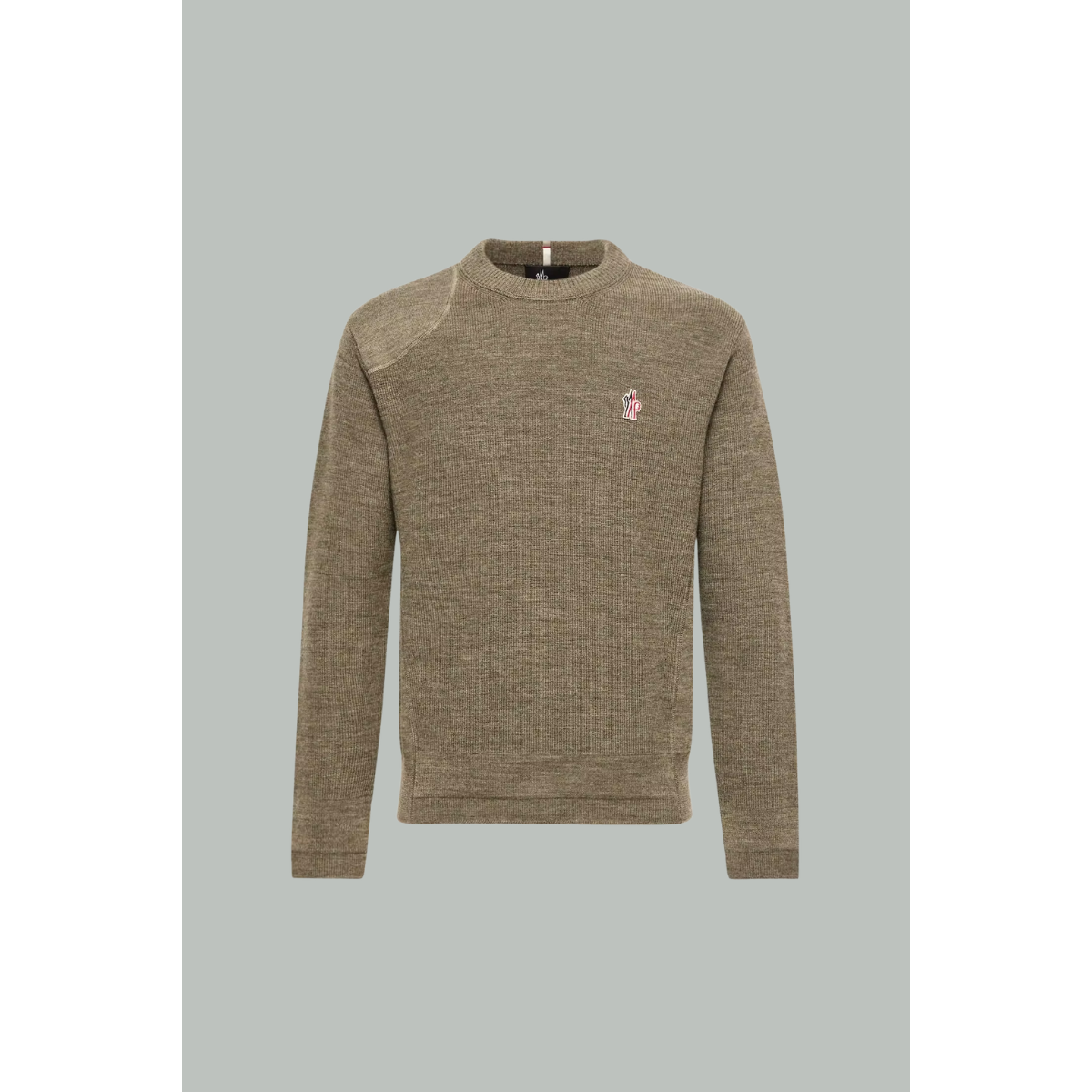 Logo Wool Sweater - Navy - MONCLER GRENOBLE
