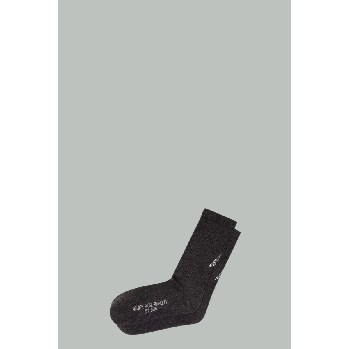 Socks with Crystal Star - Grey - GOLDEN GOOSE