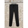 Pantalon Ajusté En Laine Vierge - Noir - MAISON MARGIELA