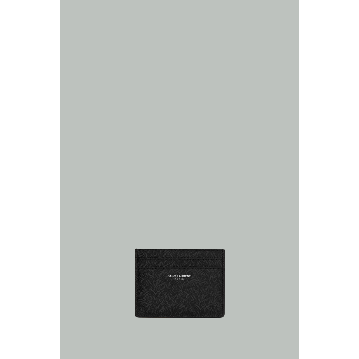 Grain de Poudre Leather Card Holder - Black - SAINT LAURENT