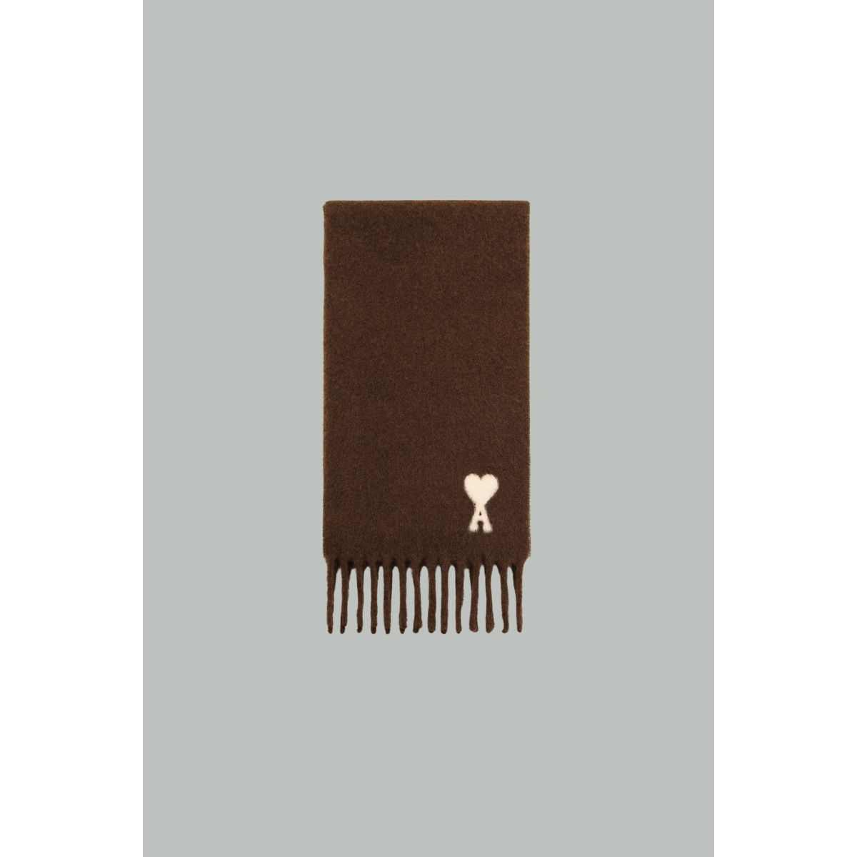 Ami de Cœur Alpaca Scarf - Brown - AMI PARIS