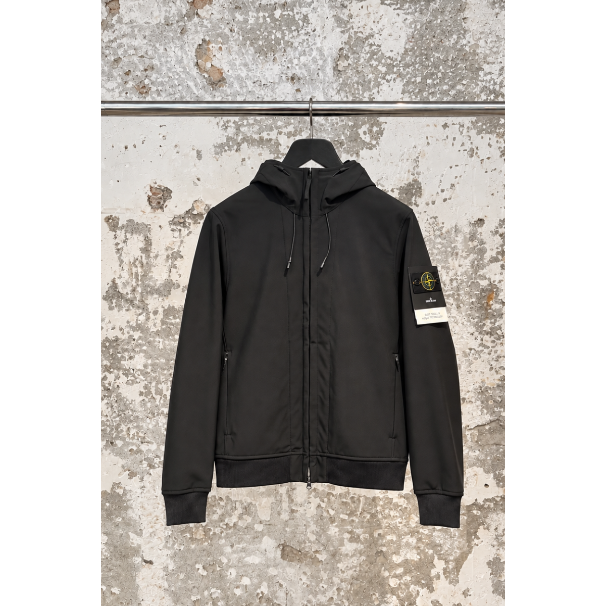Veste Soft Shell Neoprene - Noir - STONE ISLAND