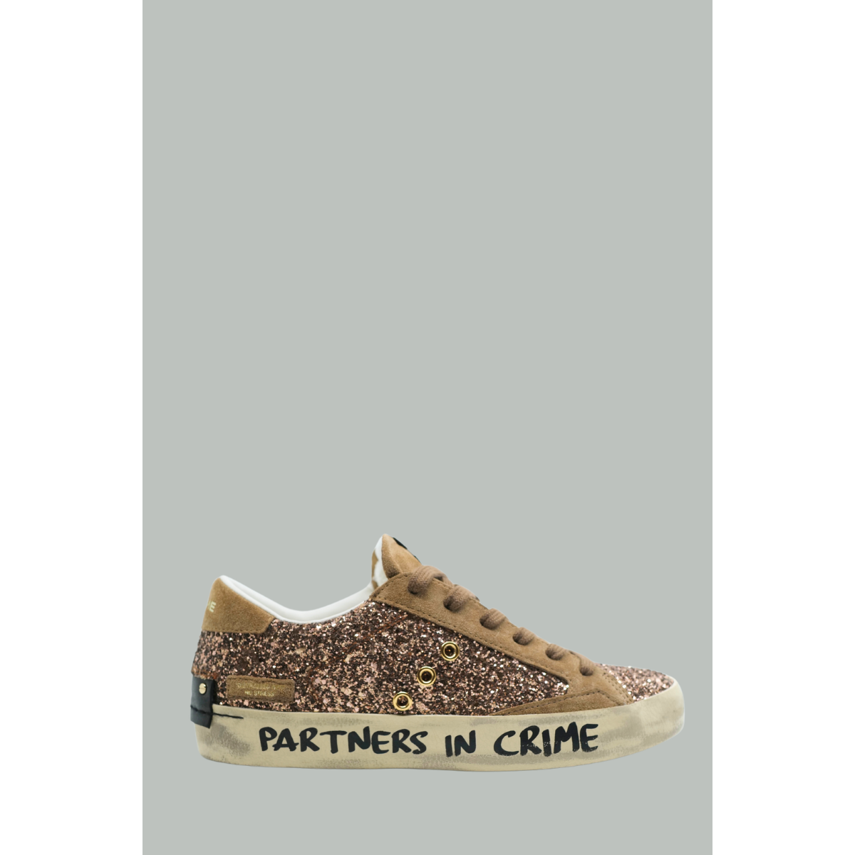 Distressed Camel Tag Sneakers - Women - Camel - CRIME LONDON