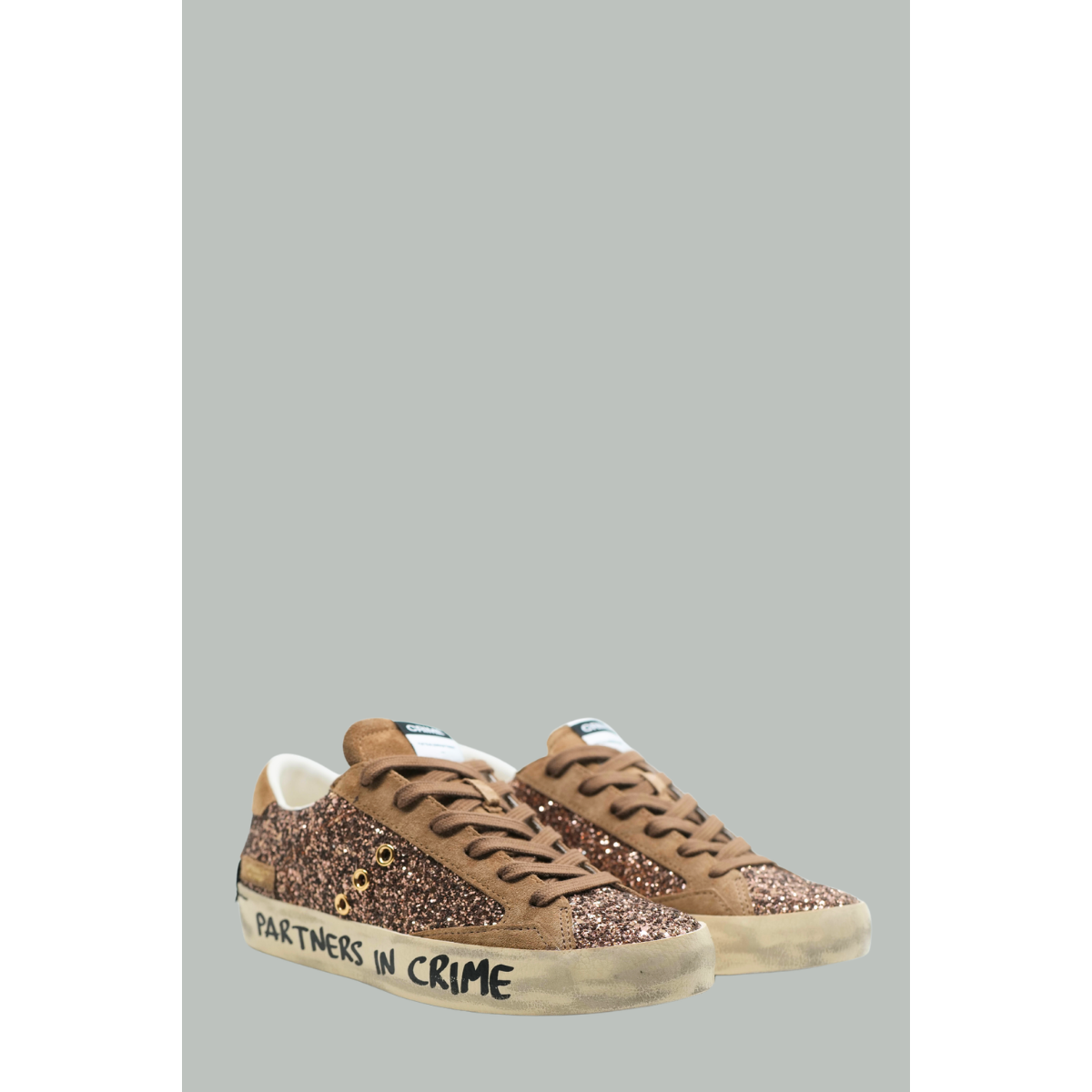Distressed Camel Tag Sneakers - Women - Camel - CRIME LONDON