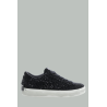 Distressed Rhinestone Sneakers - Women - Black - CRIME LONDON
