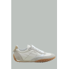 Lace-Up Sneakers in Smooth Leather and Suede - White/Beige - TOD'S